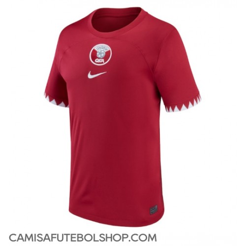 Camisa de time de futebol Catar Replicas 1º Equipamento Mundo 2022 Manga Curta